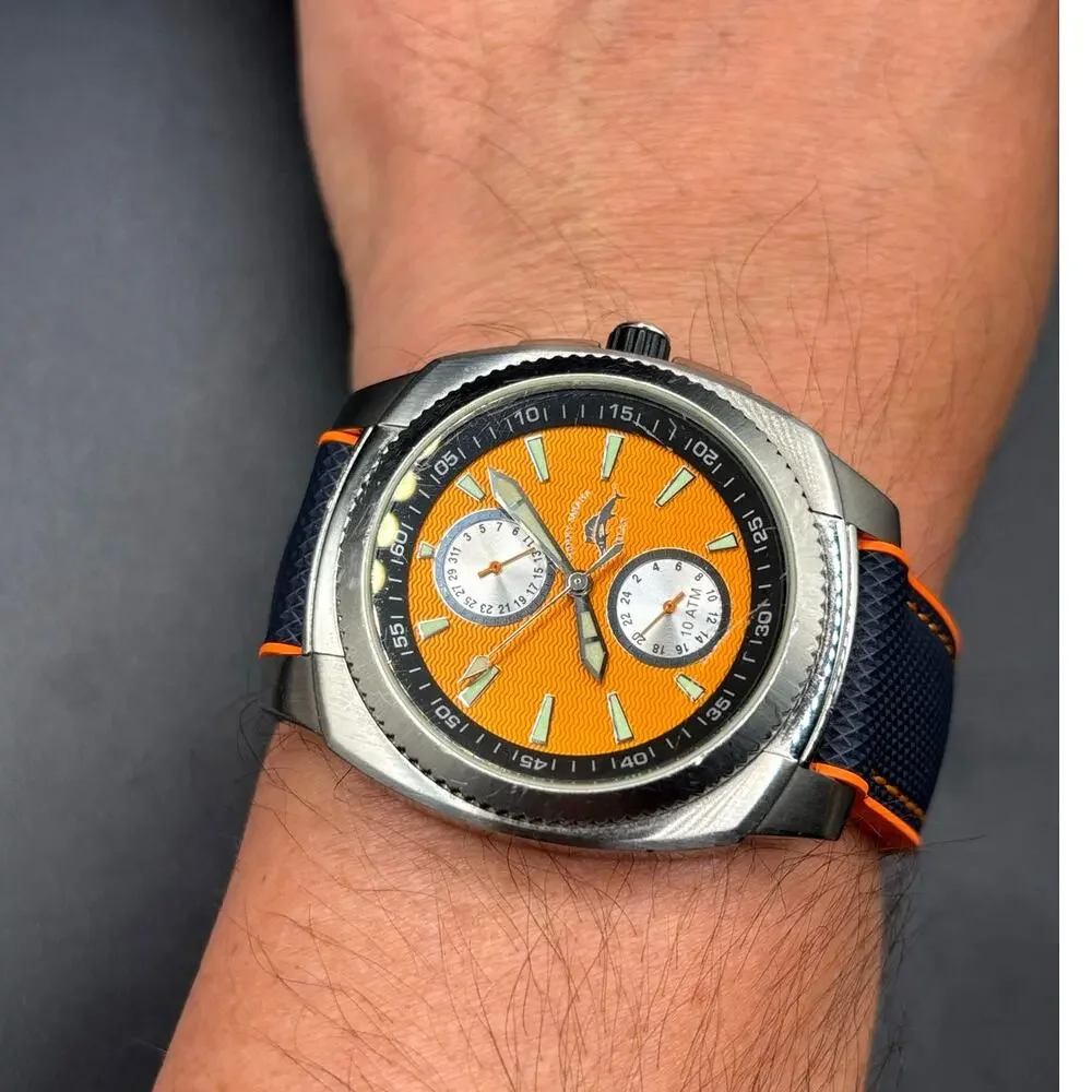 Tommy Bahama Relax RLX1057 A126 Orange Dial 24 Hour 100M 43mm Men’s Watch